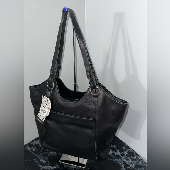 The Sak Handbag Sierra Leather Black Shopper Shoulder Bag AUTHENTIC NWT - Picture 8 of 12